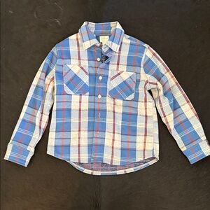 Crewcuts Blue and Red Plaid Button Down Shirt
